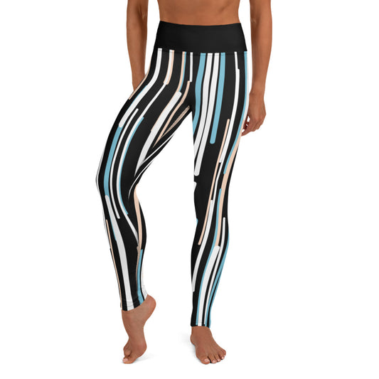 Leggings stripes nero