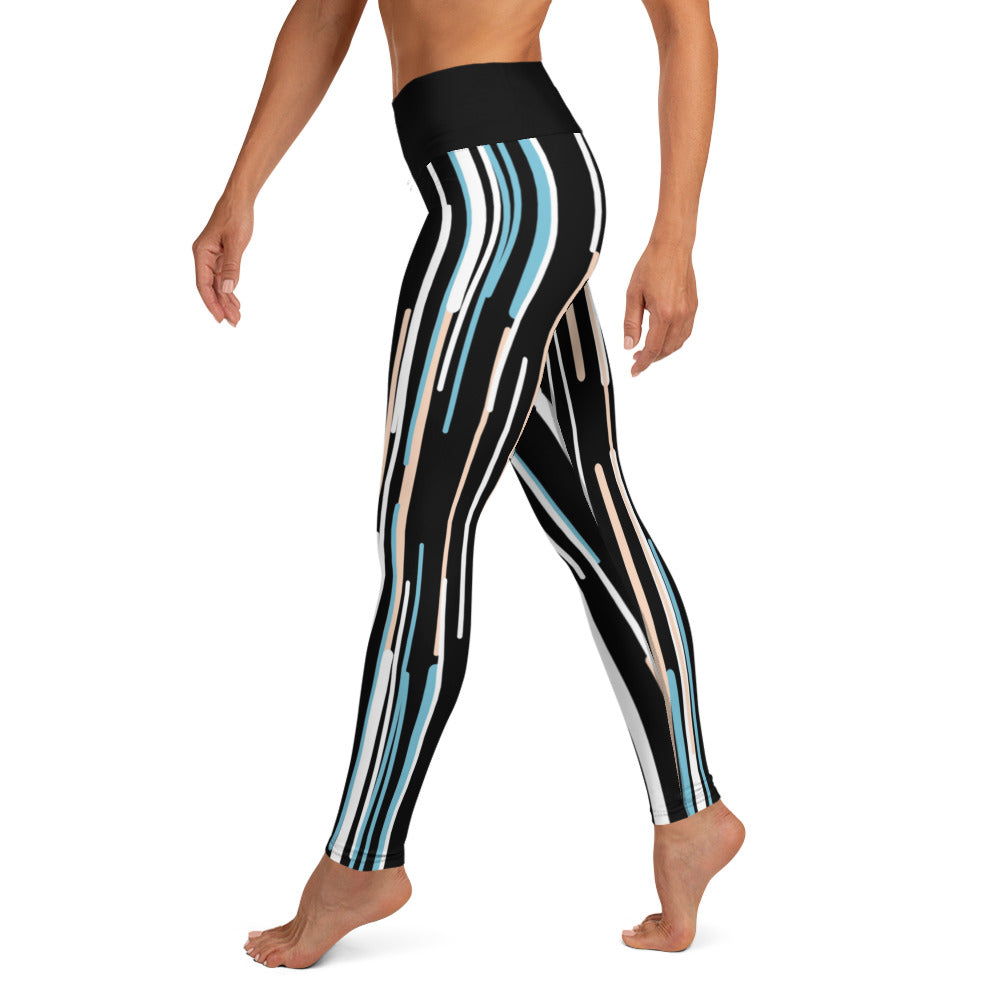 Leggings stripes nero